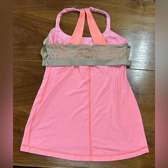 Lululemon Scoop Me Up Tank Heathered Pop Orange/Pop Orange Size 8 Adjustable Bra - Picture 8 of 10